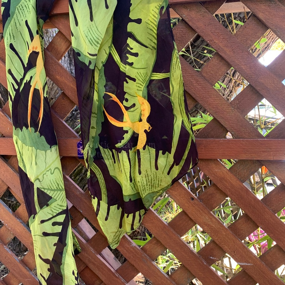 Tropical scarf - silky but not silk